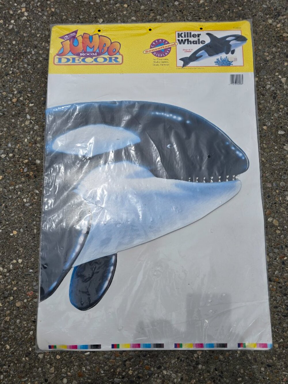 Vintage Trend Enterprises Jumbo Room Decor Killer Whale Orca Cutout Poster T-450